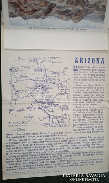 Old letter envelope 1957 Arizona Leporello 9 x 2 sided landscape and still life lithographs paper rarity