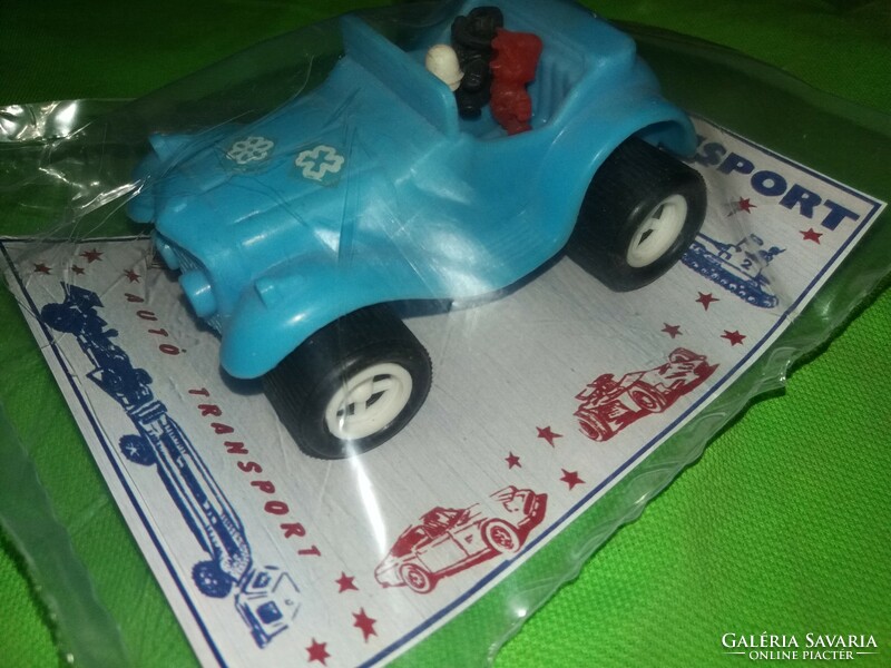 Retro Hungarian traffic goods bazaar goods unopened package disney buggy blue plastic small car 11cm according to pictures