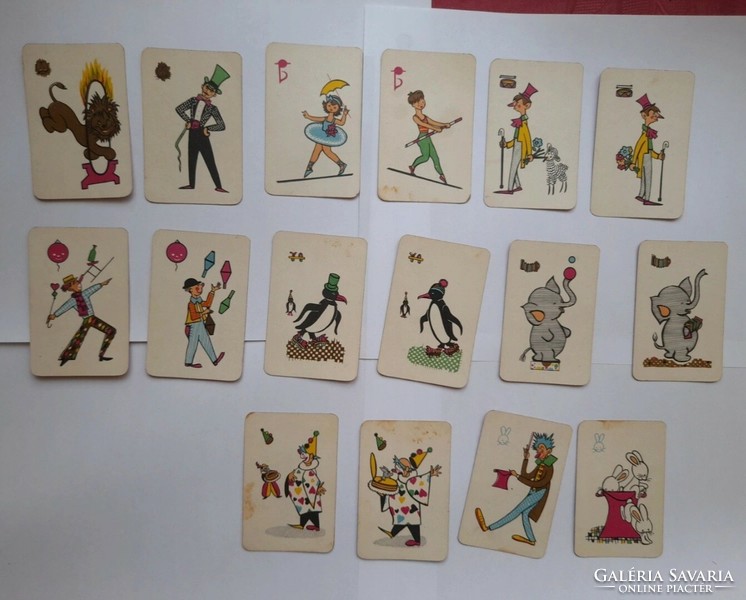 Törpe kártyajáték Játékkártya 1979 - ből 32 lap mese kártya