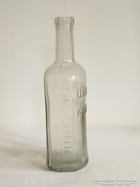 Antique old dreher quarry liquor glass beverage flat bottle distillery rare
