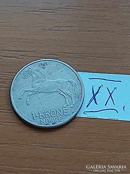 Norway 1 kroner 1969 olive v, horse copper-nickel xx