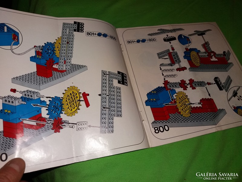 RETRO LEGO SYSTEM építő összeállítási instrukciós füzete a 800- 801 -es készletekhez képek szerint