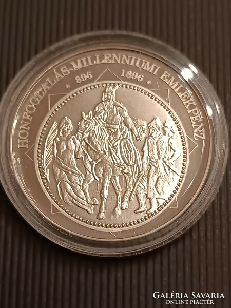 Coins of the Hungarian nation conquest-millennium commemorative coin 896-1896 .999 Silver