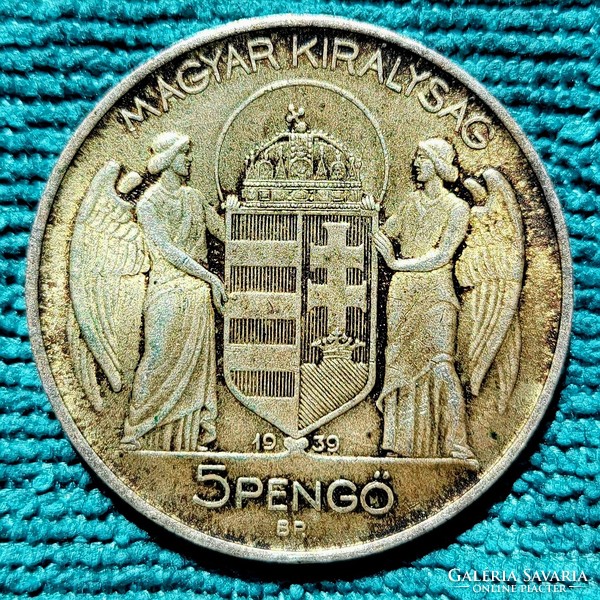 Horthy Miklós 5 Pengő 1939 (ezüst)