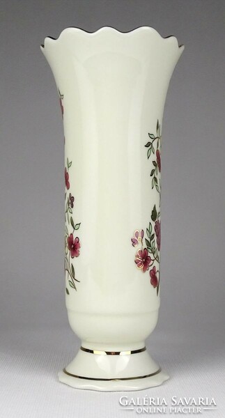 1R048 zsolnay butter-colored porcelain flower vase 20 cm