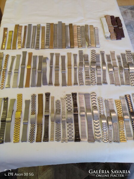 Wristwatch straps of various sizes for sale, approx. 70 pcs