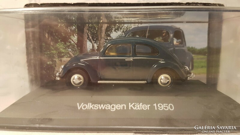 Volkswagen Käfer 1950 modell autó, gyári dobozában 1:43