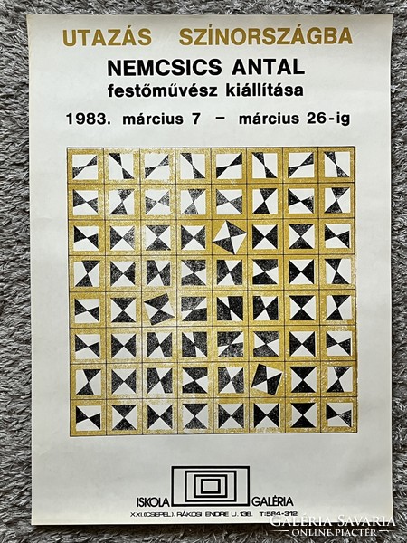 Antal Nemcsics painter exhibition poster 1983