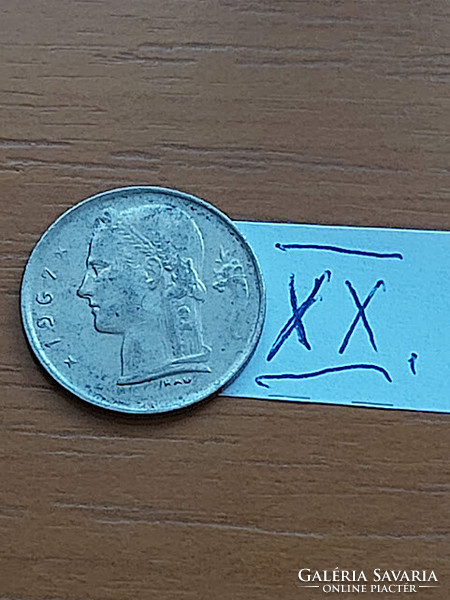 Belgium belgique 1 franc 1967 copper-nickel xx