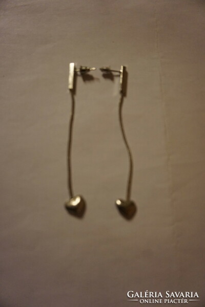 Small gold-plated heart stud earrings for sale. For a little girl.
