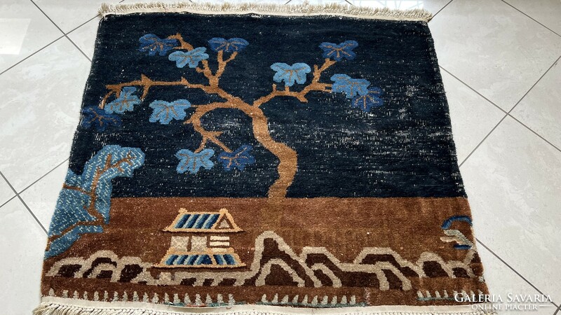 3569 Antik Tibeti Császári mintás kézi perzsa szőnyeg 100X110CM INGYEN FUTÁR
