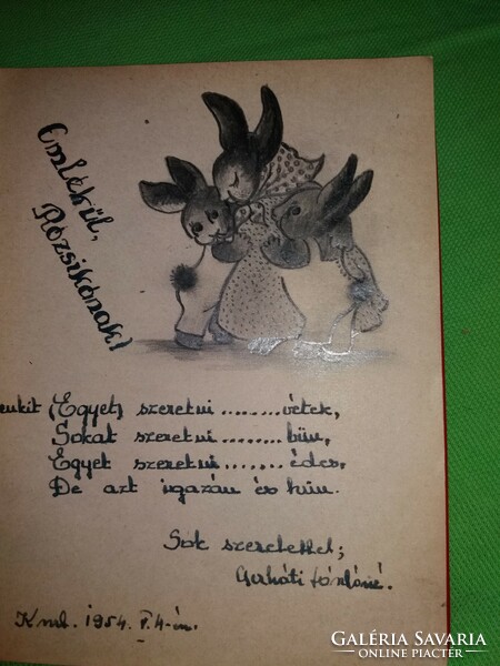 Régi EMLÉKKÖNYV 1945.körüli időszakból Szegedről X.Y. Gyuláné Hegyes Rózsikától képek szerint