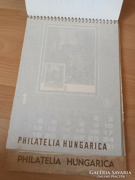 1969 Philatelia hungarica stamp desk calendar