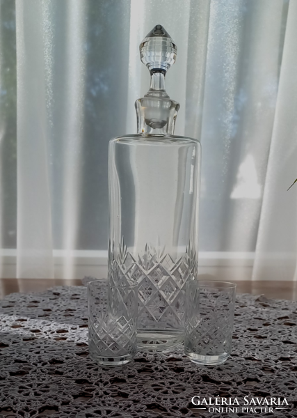 Polished liqueur glass with 2 cups
