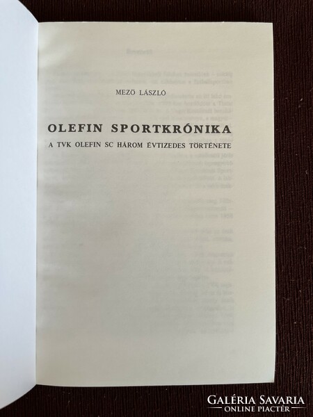 László Mező olefin sports chronicle 1960-1990 Leninváros