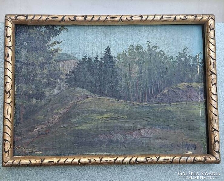 Antique painting, Tatra refuge.