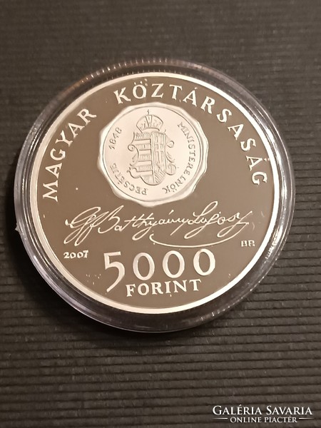 Silver 5000 forints 2007 bp pp - lajos batthyány