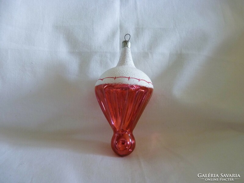 Old glass Christmas tree decoration - parachute! (Translucent!)