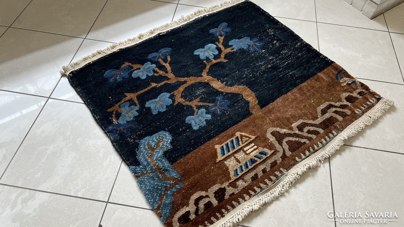 3569 Antique Tibetan imperial pattern handmade Persian carpet 100x110cm free courier