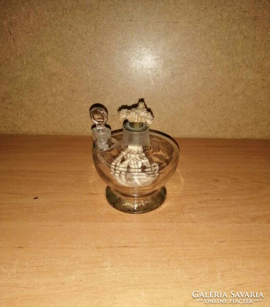 Small, glass kerosene lamp - 7 cm high (22/d)