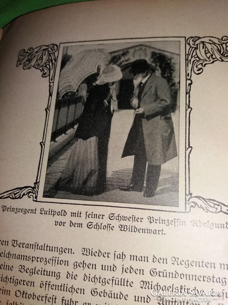 Luitpold Karl Joseph Wilhelm bajor régensherceg születése kiadvány gótbetűs német a képes kiadvány