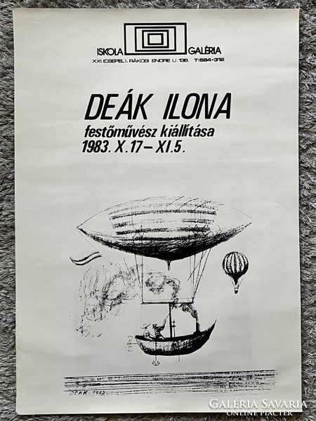 Deák Ilona festőművész Kiállítási Plakát 1983
