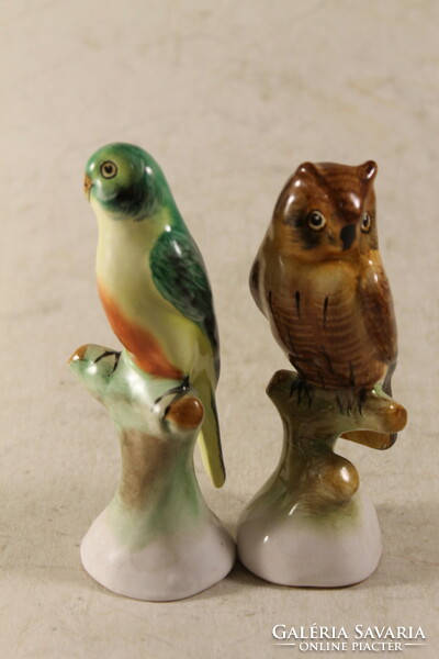 Porcelain parrot, owl 983