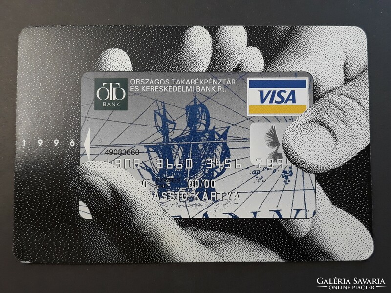 Kártyanaptár 1996 - OTP Országos Takarékpénztár és Kereskedelmi Bank Rt feliratos retró, zsebnaptár