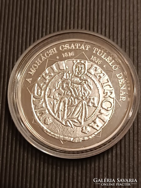 A magyar nemzet pénzérméi A mohácsi csatát túlélő dénár 1516-1526. 999 ezüst
