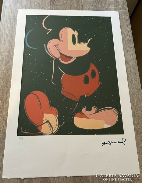 Andy warhol: mickey mouse offset lithograph