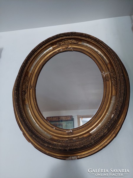 Biedermeier 1800s mirror with frame 100 x 85 cm