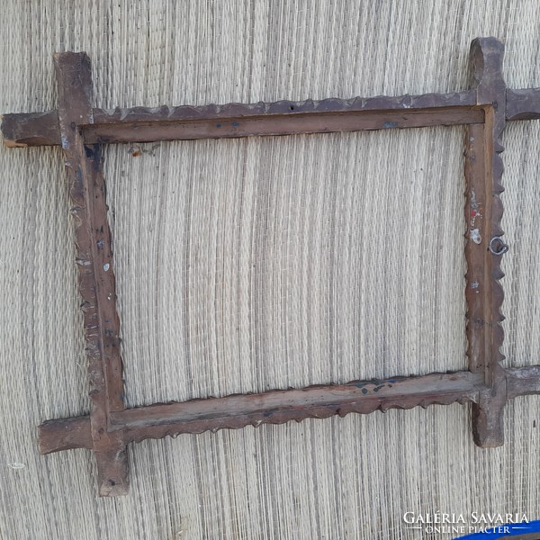 Antique carved picture frame - made of wood