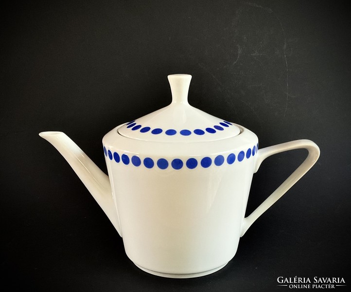 Alföldi display teapot blue polka dot tea spout