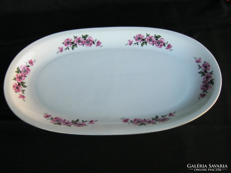 Alföldi porcelain large oval serving bowl with flower pattern