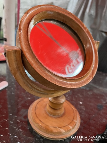 Vintage asztali fa tükör