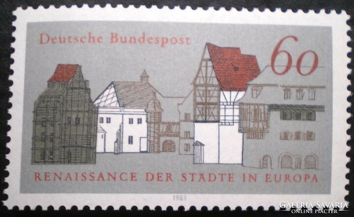 N1084 / Németország 1981 Épületek helyreállítása bélyeg postatiszta