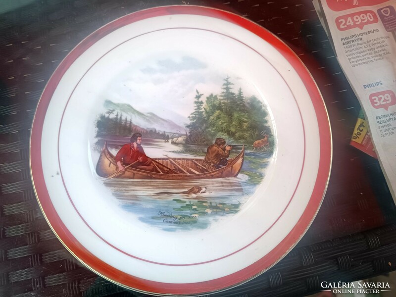Ritka vadász jelenetes tányér
