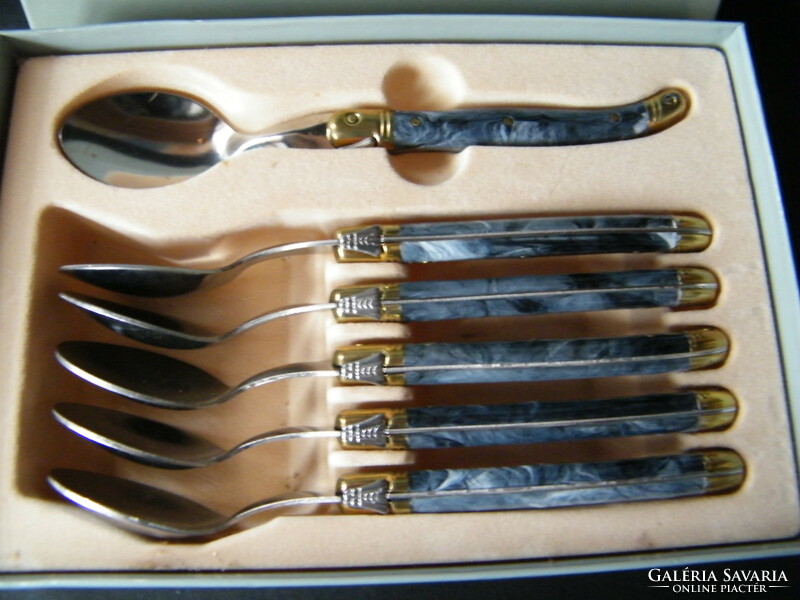 Vintage French Laguiole dessert spoons 6 pcs