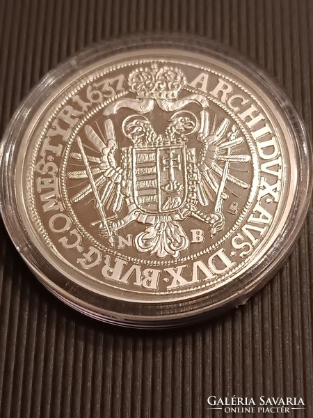 Hungarian thalers in mint condition iii. Ferdinand Thaler 1637. 999 Silver