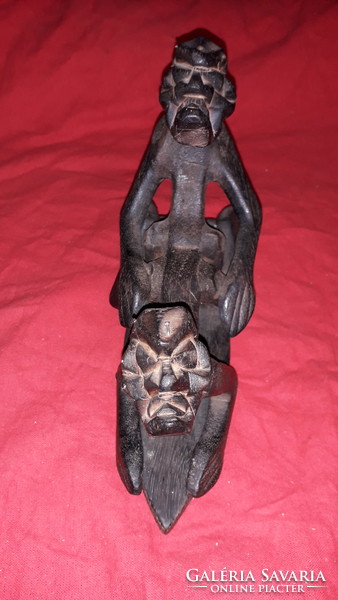 Antique African ebony fertility cult carved statue 23 x 18 cm as shown in the pictures