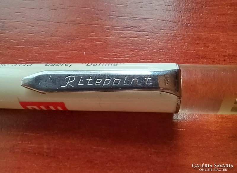 Retro Ritepoint USA reklám töltőceruza úszó nyúlásmérő bélyeggel