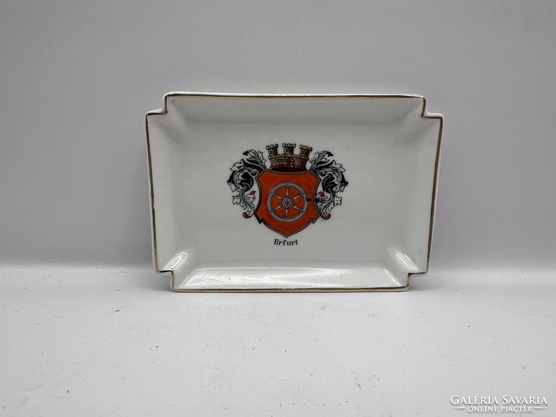 Német porcelán ékszertartó porcelán tál, 10 x 7 cm. 4973