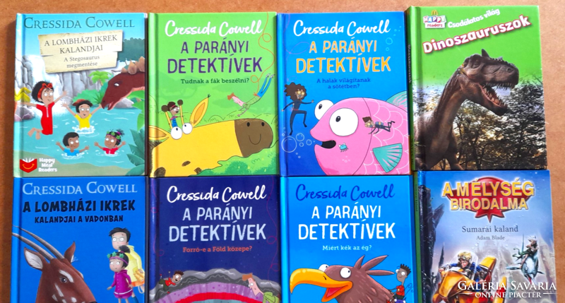 McDolnald's Happy Meal könyvek Cressida Cowel - A lombházi ikrek kalandjai, Parányi Detektívek, stb.