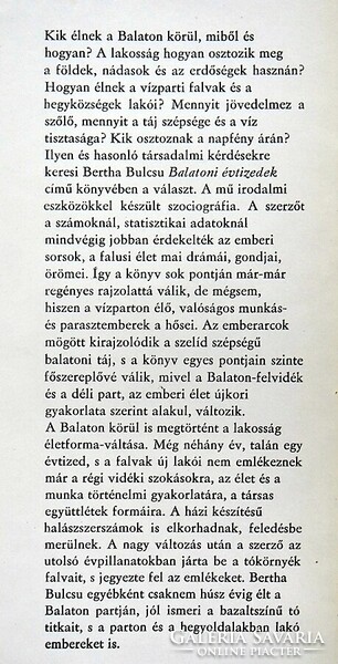 Bertha Bulcsu: Balatoni évtizedek