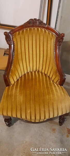 Restored neo-baroque armchair