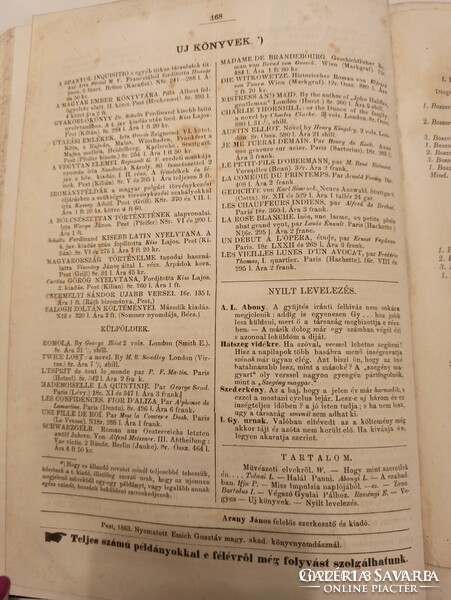 Wreath. Weekly newspaper distributing fiction and general literature - i. Year ii semester 1863.