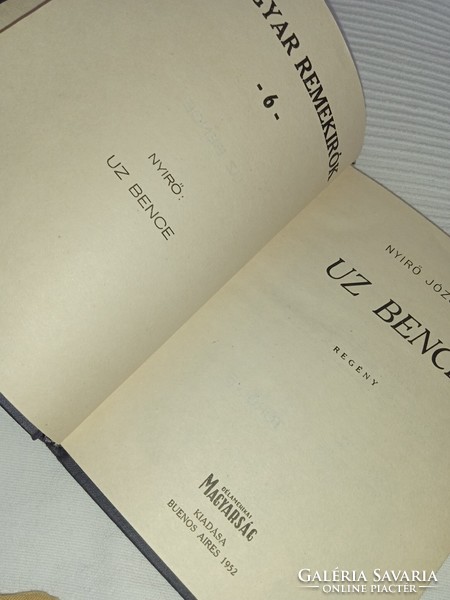 Nyírő József - Uz Bence - .Délamerikai Magyarság kiadása Buenos Aires 1952.
