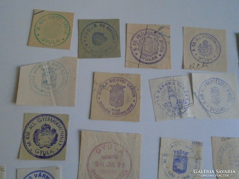 D202364 Gyula old stamp impressions 42 pcs. About 1900-1950's