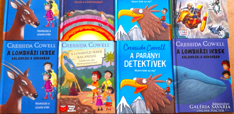 McDolnald's Happy Meal könyvek Cressida Cowel - A lombházi ikrek kalandjai, Parányi Detektívek, stb.