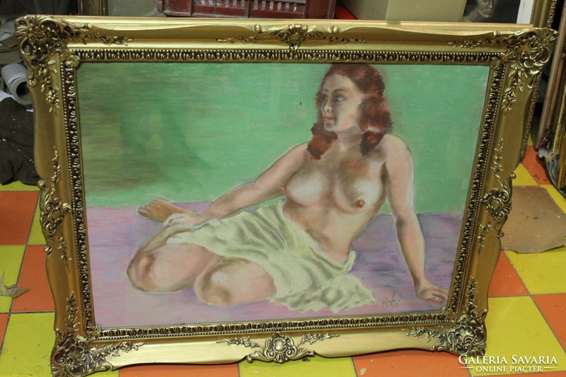 Signed nude painting 123